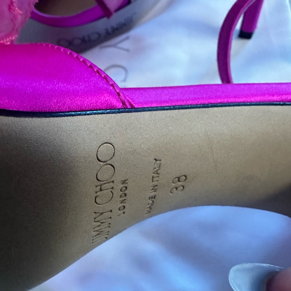 Jimmy Choo Pink Bow Heels - Picture 4 of 8